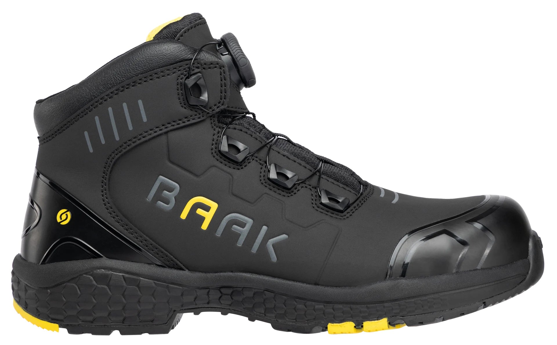 Baak Alexander S3S zwart/geel met BOA sluiting (38 t/m 48)